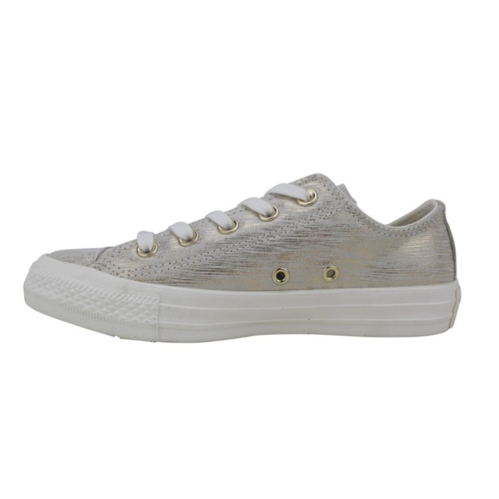 🎉HP 9/23🎉NEW Converse All Star Ox Metallic Egret Gold Metal